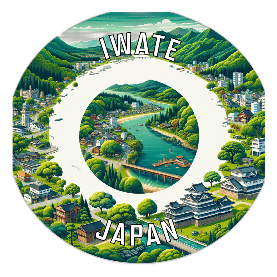 Iwate Japan Souvenir Die Cut Flat Magnet Image 1