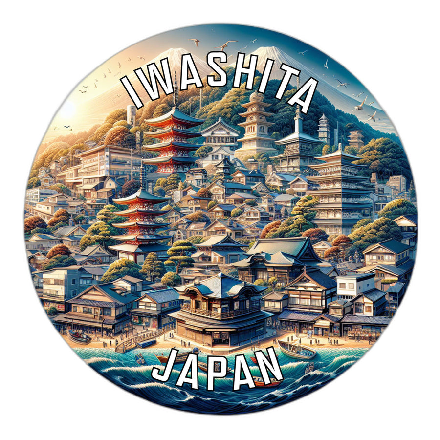 Iwashita Japan Souvenir Die Cut Flat Magnet Image 1