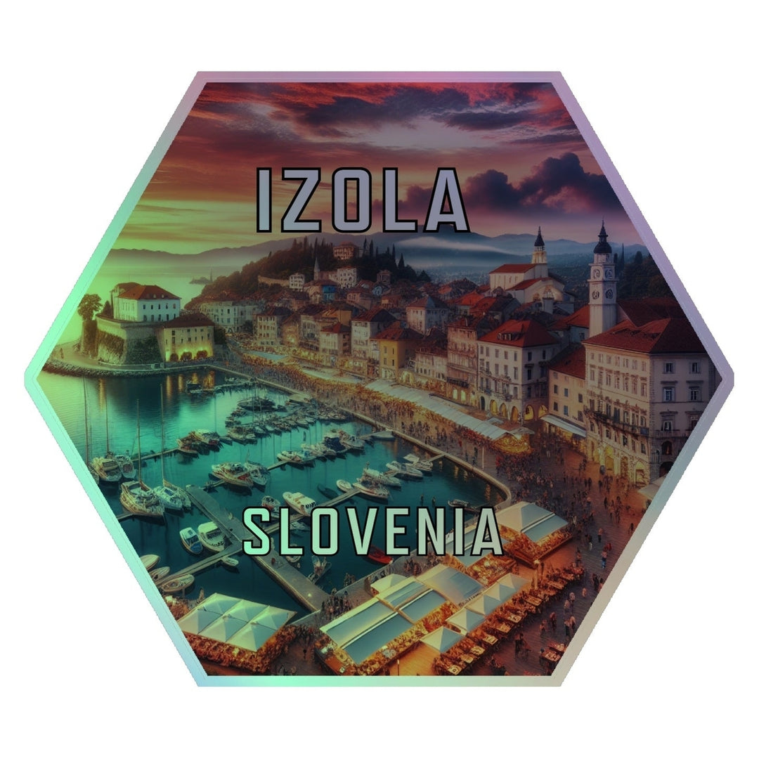 Izola Slovenia Souvenir Die Cut Flat Magnet Image 1