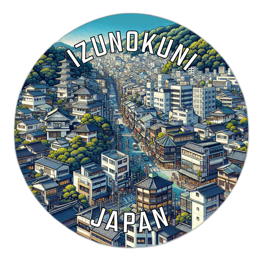 Izunokuni Japan Souvenir Die Cut Flat Magnet Image 1