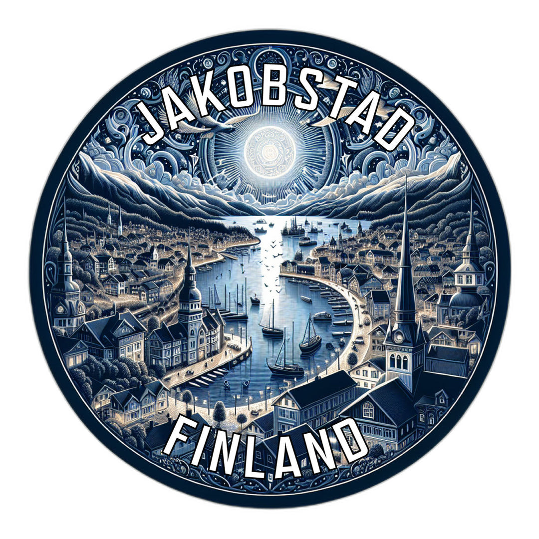 Jakobstad Finland Souvenir Die Cut Flat Magnet Image 1