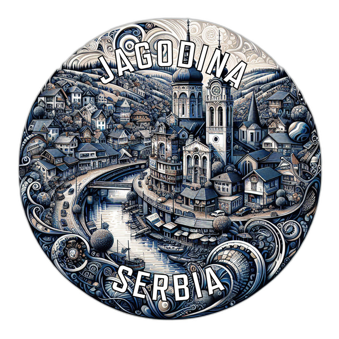 Jagodina Serbia Souvenir Die Cut Flat Magnet Image 1