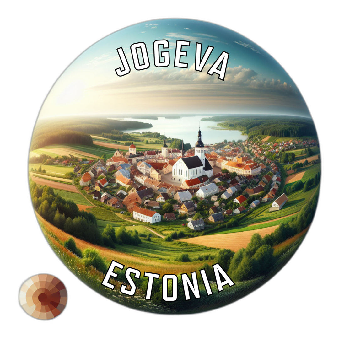 Jogeva Estonia Souvenir Die Cut Flat Magnet Image 1