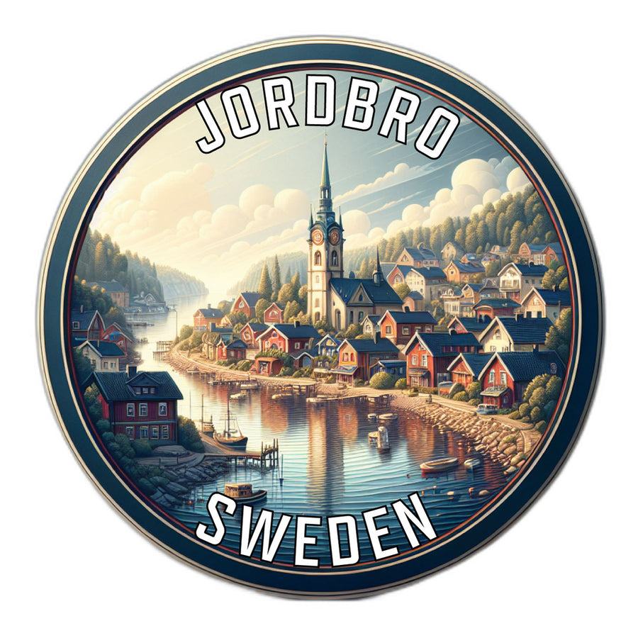 Jordbro Sweden Souvenir Die Cut Flat Magnet Image 1