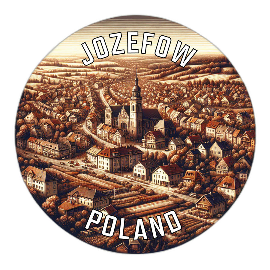 Jozefow Poland Souvenir Die Cut Flat Magnet Image 1