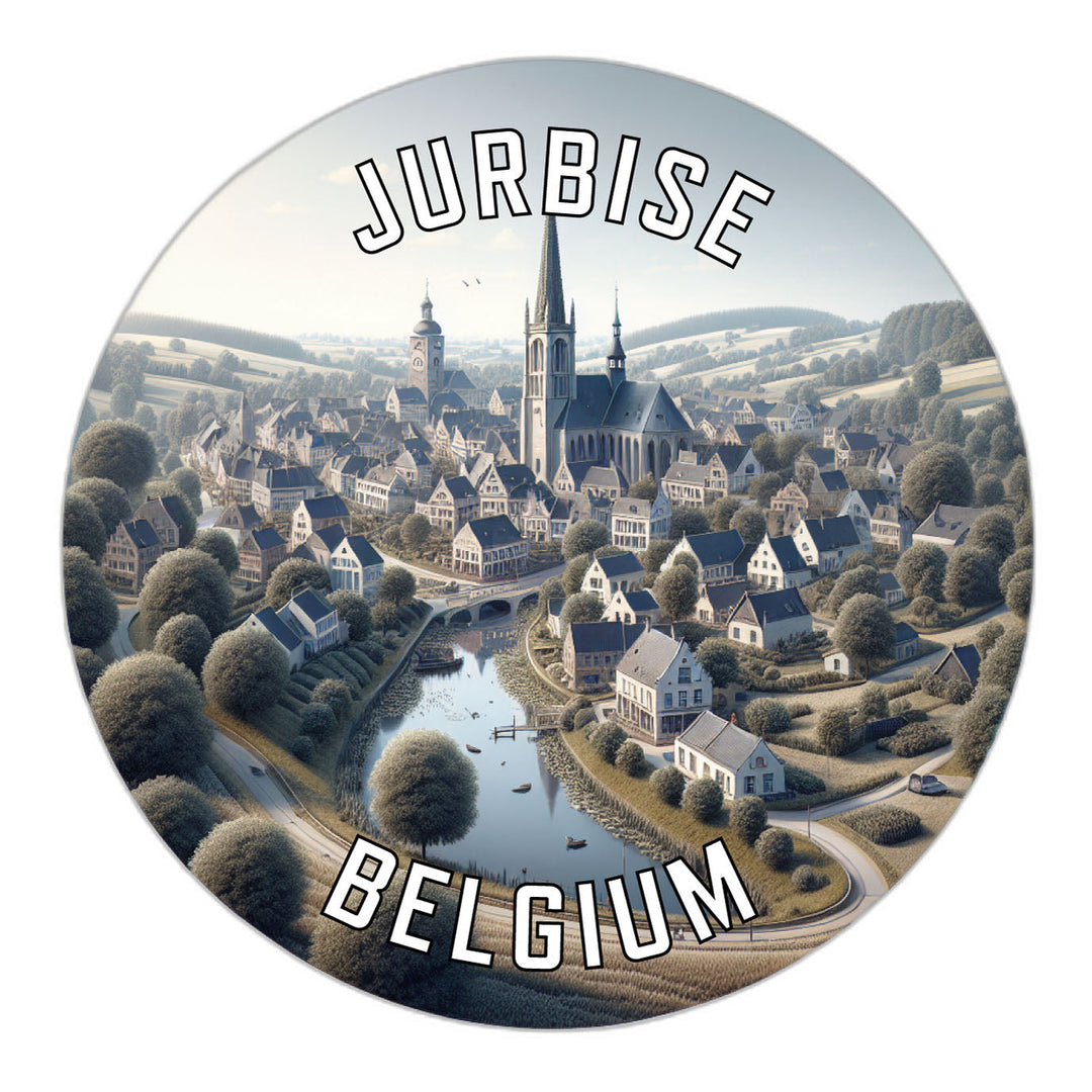 Jurbise Belgium Souvenir Die Cut Flat Magnet Image 1