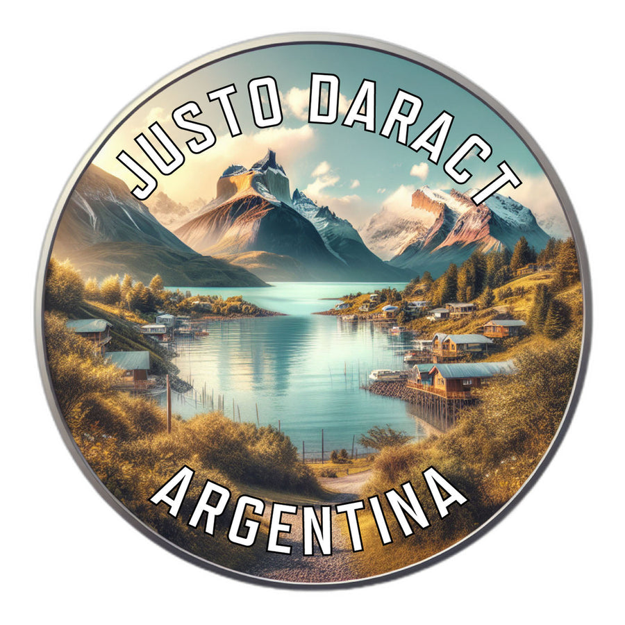 Justo Daract Argentina Souvenir Die Cut Flat Magnet Image 1