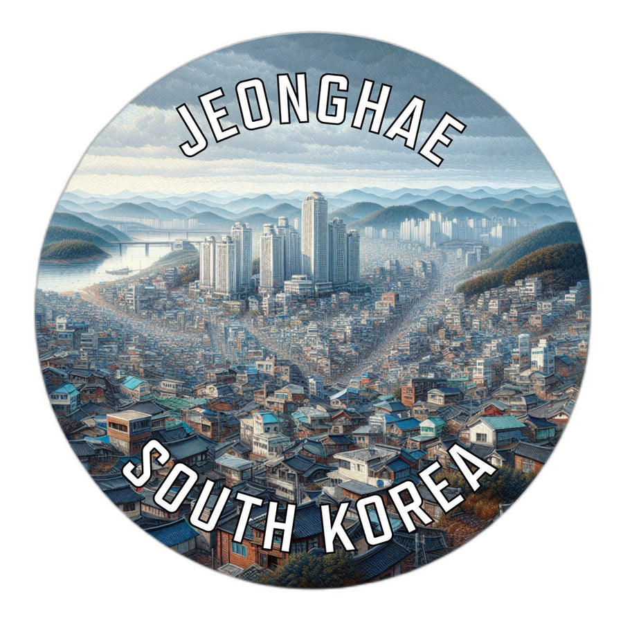 Jeonghae Korea South Souvenir Die Cut Flat Magnet Image 1