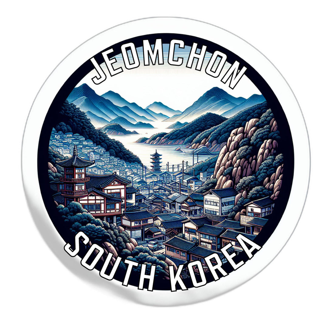 Jeomchon Korea South Souvenir Die Cut Flat Magnet Image 1