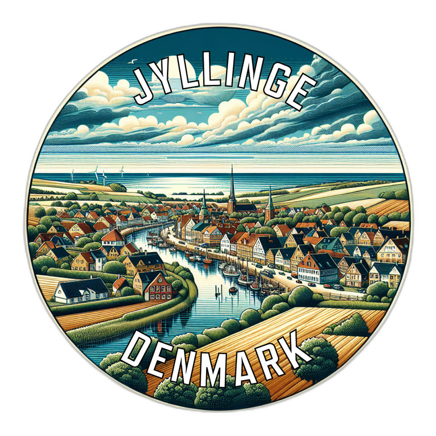 Jyllinge Denmark Souvenir Die Cut Flat Magnet Image 1