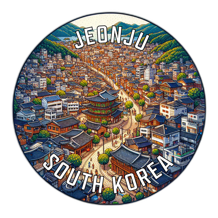 Jeonju Korea South Souvenir Die Cut Flat Magnet Image 1