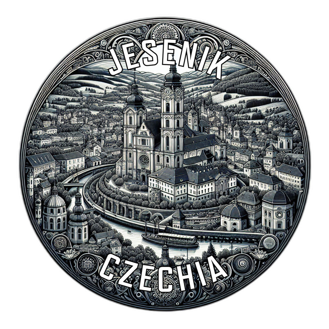 Jesenik Czechia Souvenir Die Cut Flat Magnet Image 1