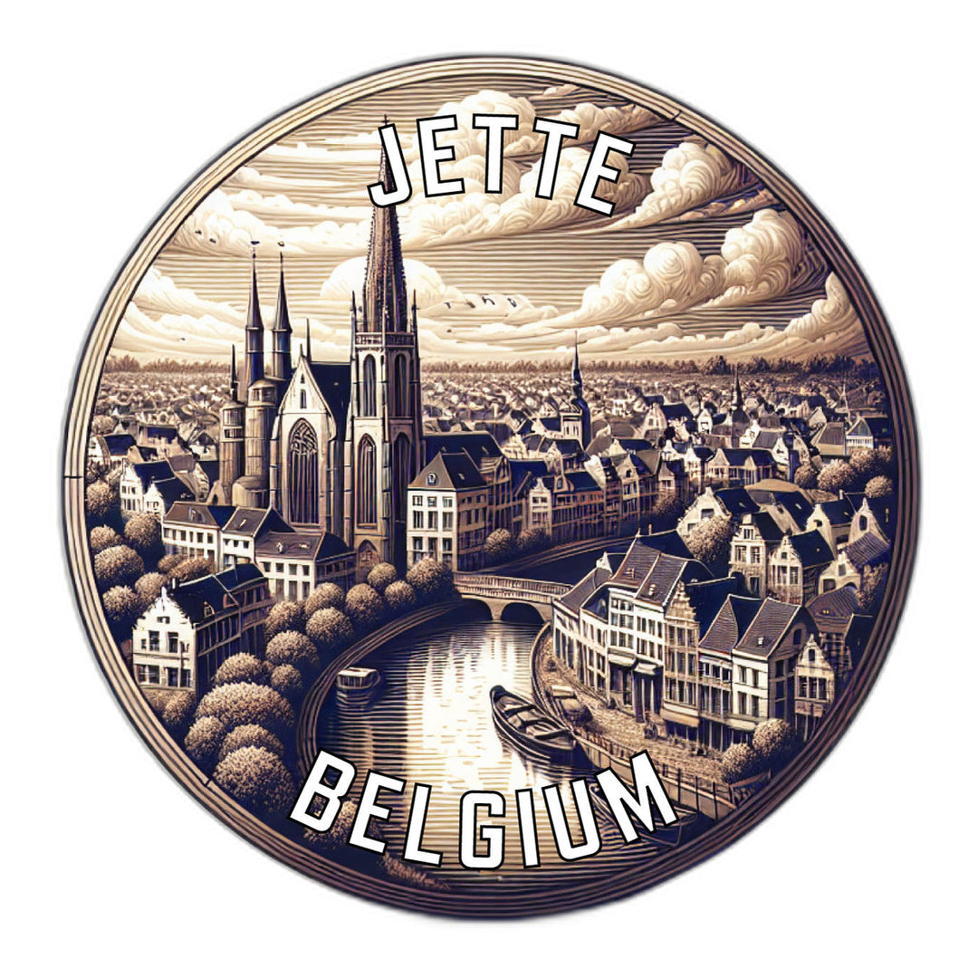 Jette Belgium Souvenir Die Cut Flat Magnet Image 1