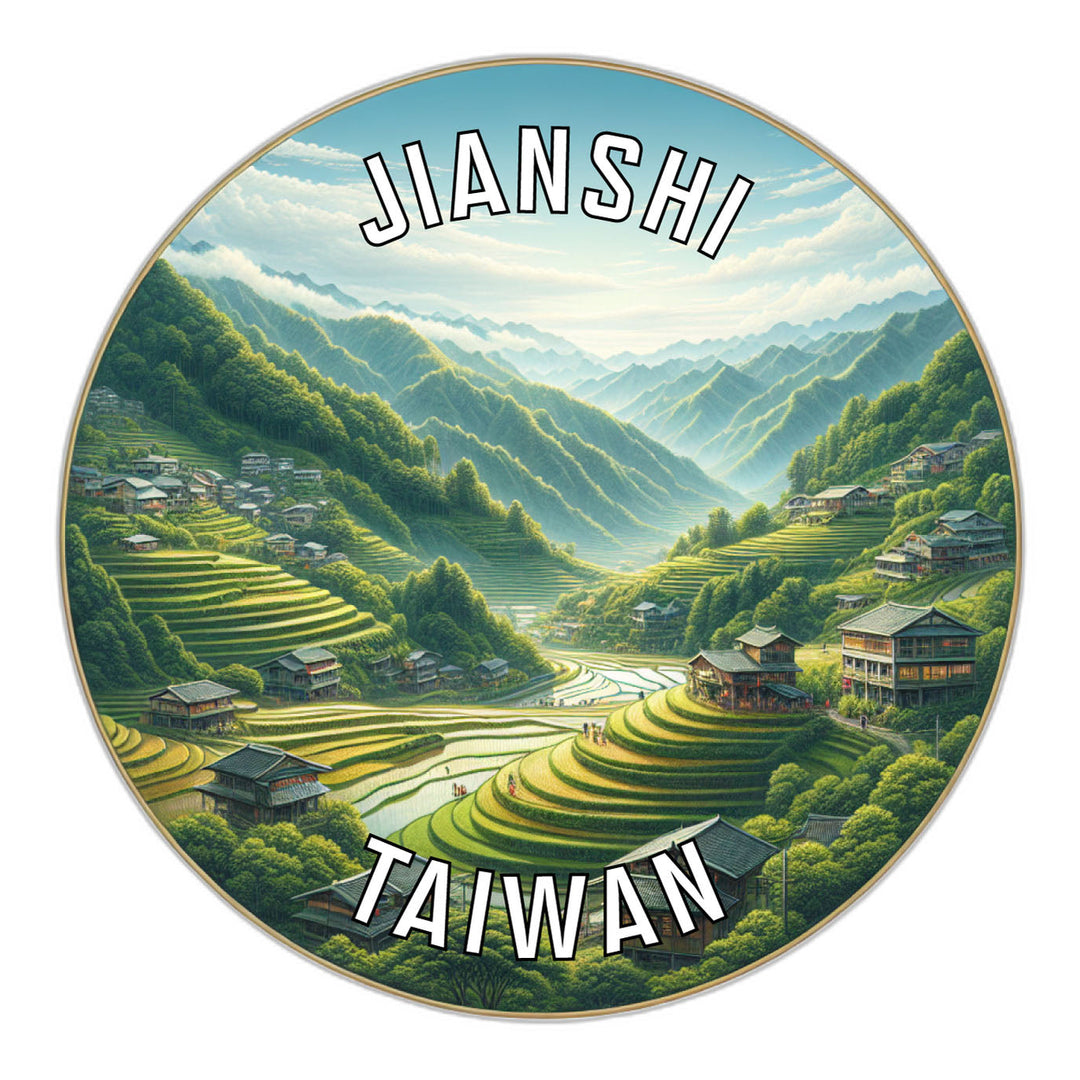 Jianshi Taiwan Souvenir Die Cut Flat Magnet Image 1