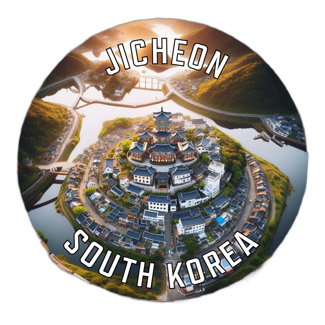 Jicheon Korea South Souvenir Die Cut Flat Magnet Image 1