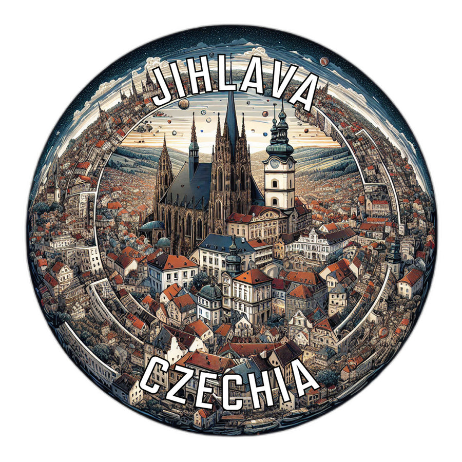 Jihlava Czechia Souvenir Die Cut Flat Magnet Image 1