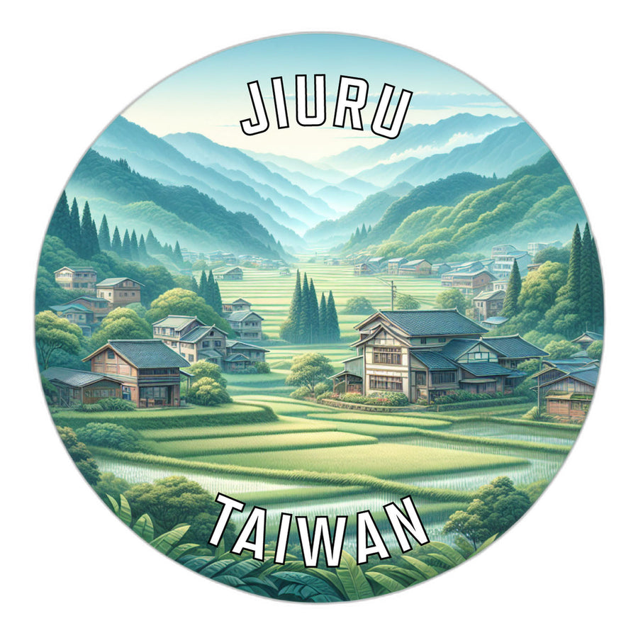 Jiuru Taiwan Souvenir Die Cut Flat Magnet Image 1