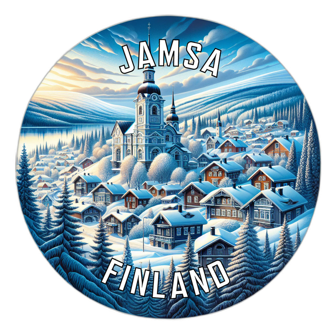 Jamsa Finland Souvenir Die Cut Flat Magnet Image 1