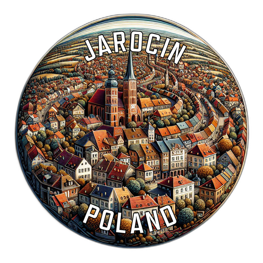 Jarocin Poland Souvenir Die Cut Flat Magnet Image 1