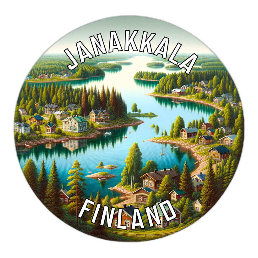 Janakkala Finland Souvenir Die Cut Flat Magnet Image 1