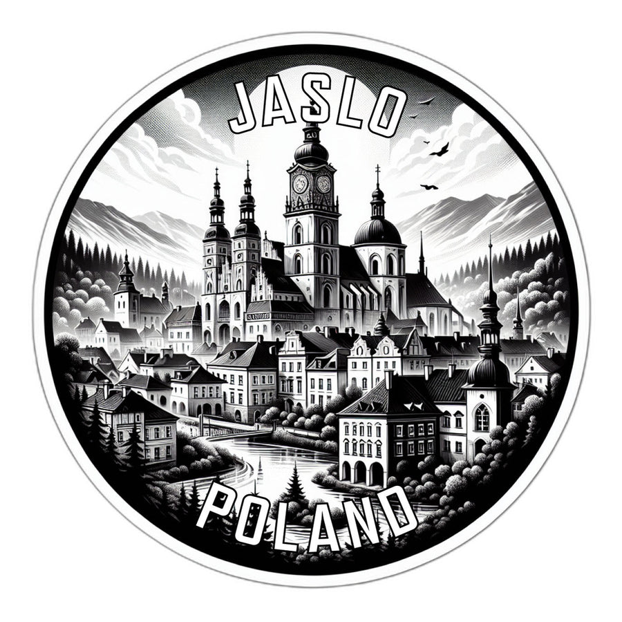 Jaslo Poland Souvenir Die Cut Flat Magnet Image 1