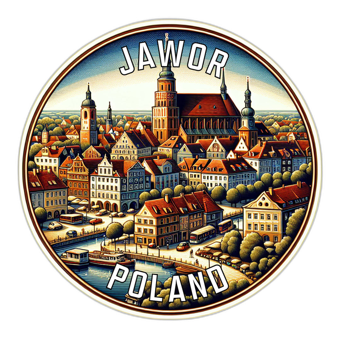 Jawor Poland Souvenir Die Cut Flat Magnet Image 1