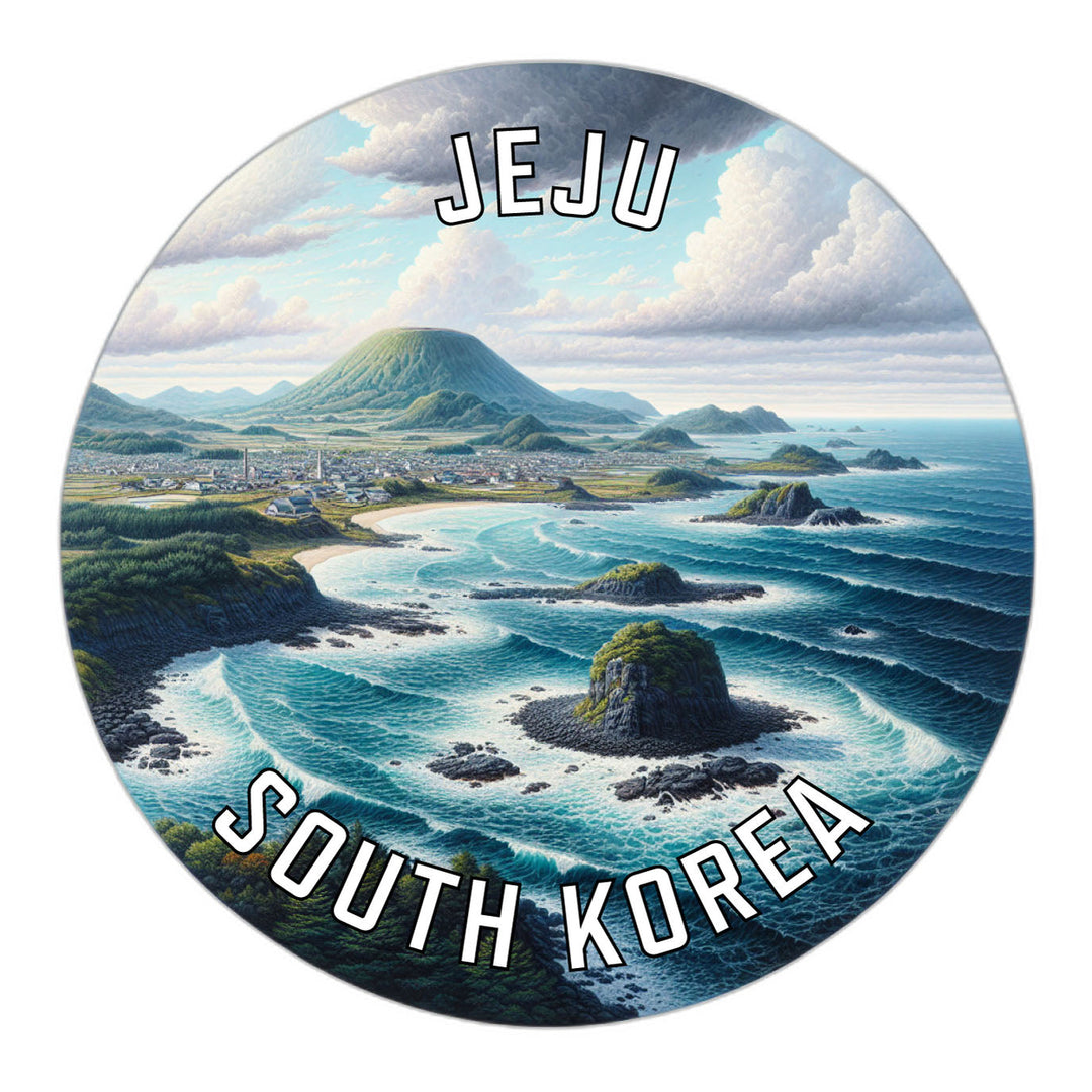 Jeju Korea South Souvenir Die Cut Flat Magnet Image 1