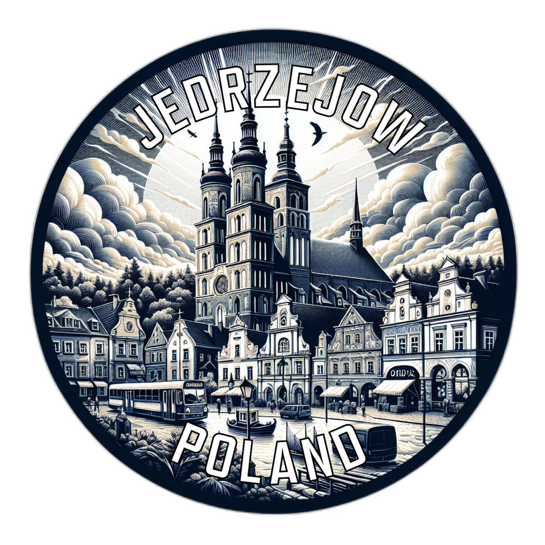 Jedrzejow Poland Souvenir Die Cut Flat Magnet Image 1