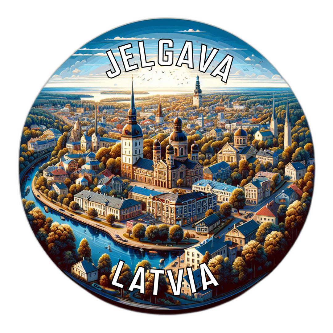 Jelgava Latvia Souvenir Die Cut Flat Magnet Image 1