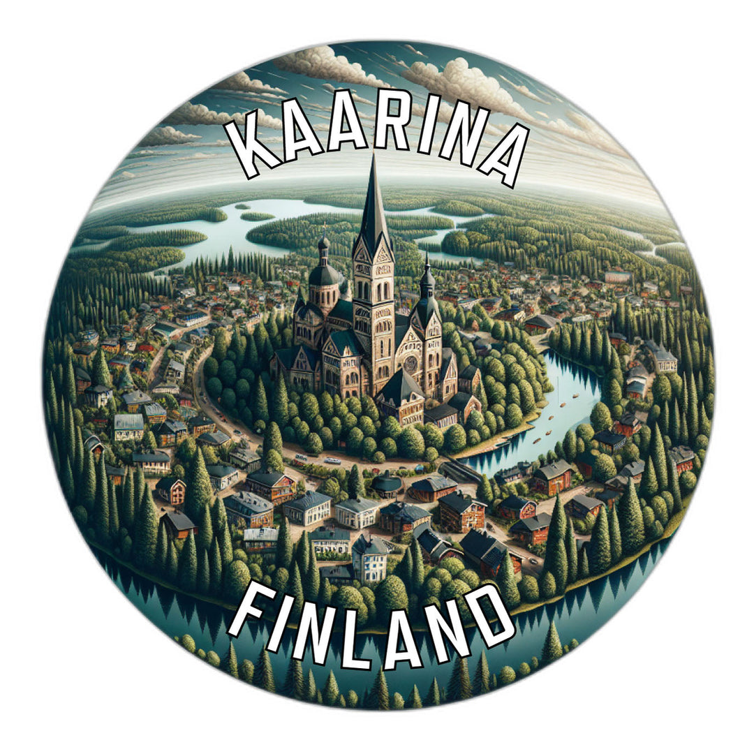 Kaarina Finland Souvenir Die Cut Flat Magnet Image 1