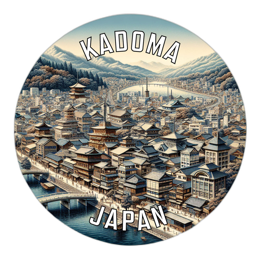 Kadoma Japan Souvenir Die Cut Flat Magnet Image 1