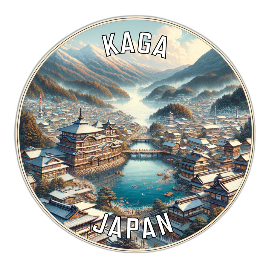 Kaga Japan Souvenir Die Cut Flat Magnet Image 1