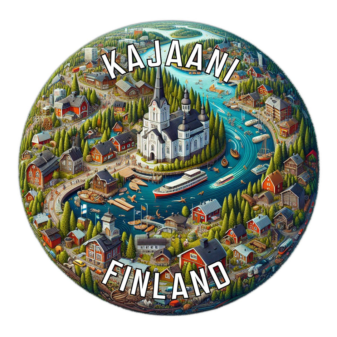 Kajaani Finland Souvenir Die Cut Flat Magnet Image 1