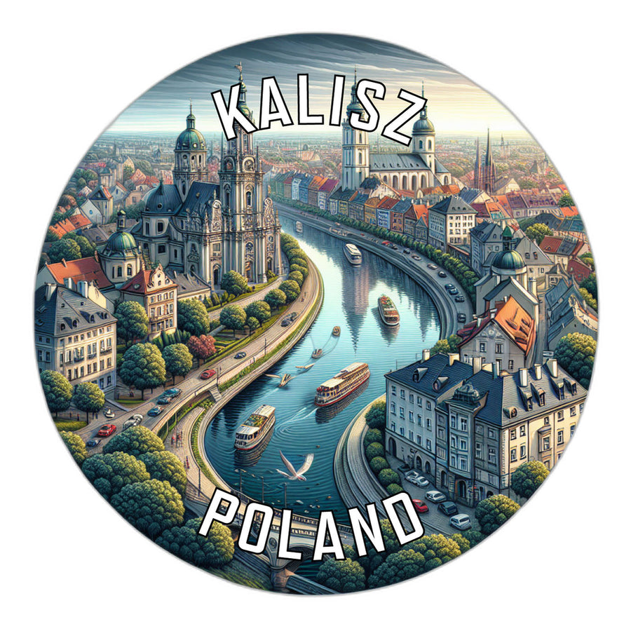 Kalisz Poland Souvenir Die Cut Flat Magnet Image 1