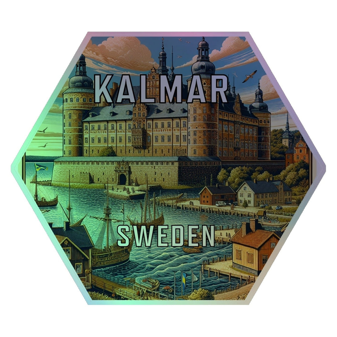 Kalmar Sweden Souvenir Die Cut Flat Magnet Image 1