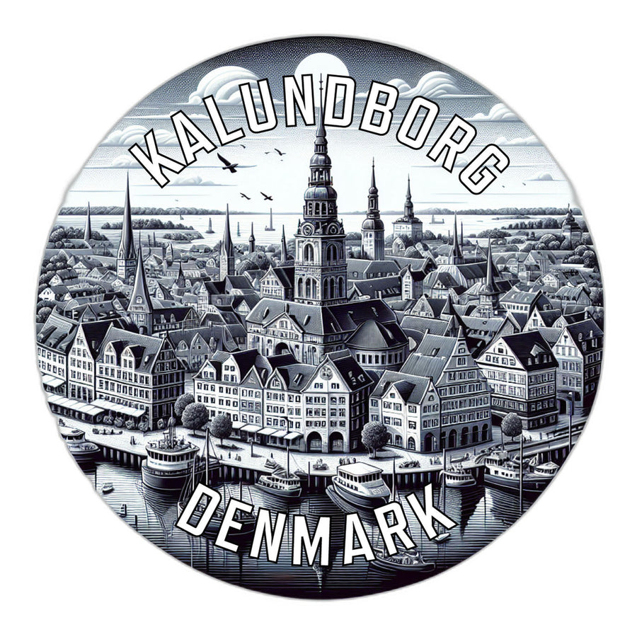 Kalundborg Denmark Souvenir Die Cut Flat Magnet Image 1