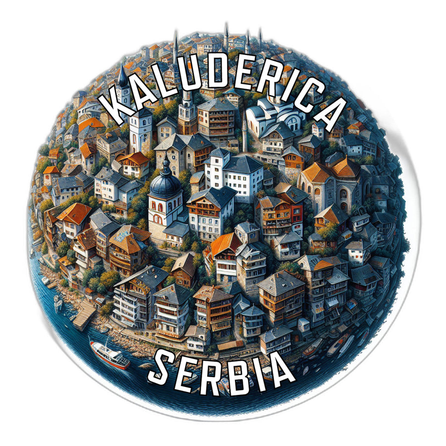 Kaluderica Serbia Souvenir Die Cut Flat Magnet Image 1