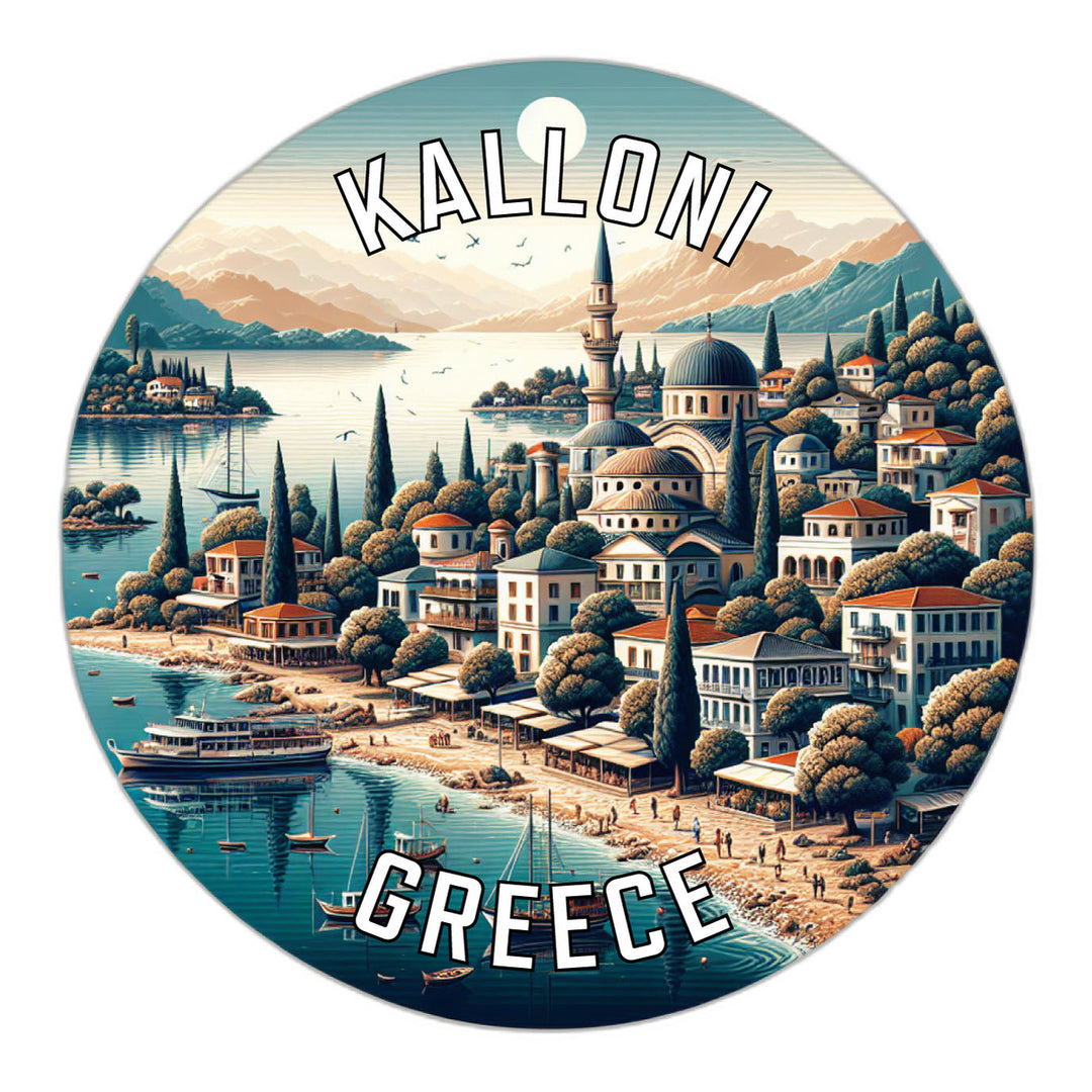 Kalloni Greece Souvenir Die Cut Flat Magnet Image 1