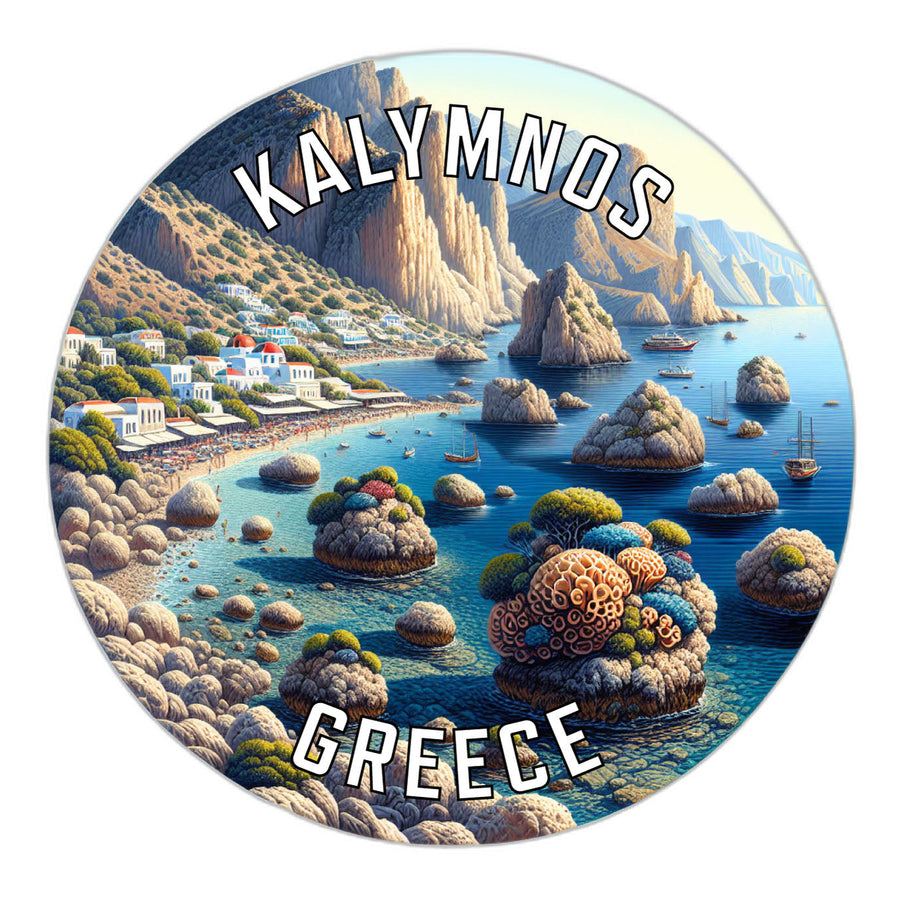 Kalymnos Greece Souvenir Die Cut Flat Magnet Image 1