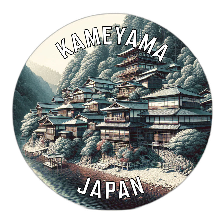 Kameyama Japan Souvenir Die Cut Flat Magnet Image 1