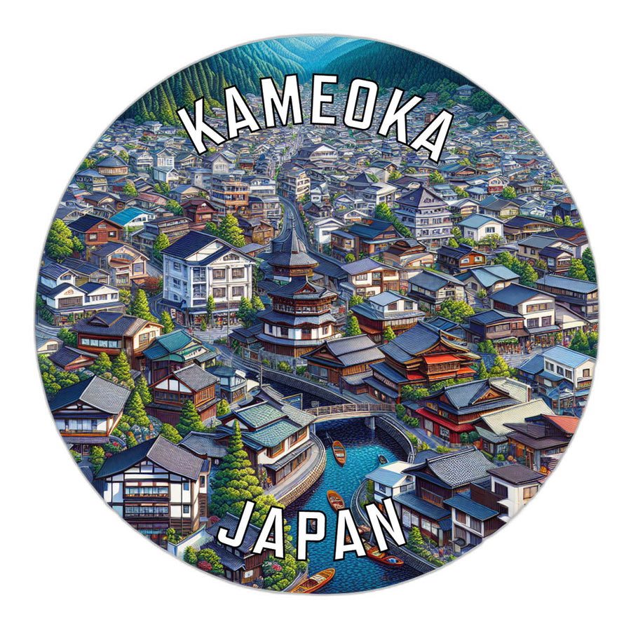 Kameoka Japan Souvenir Die Cut Flat Magnet Image 1