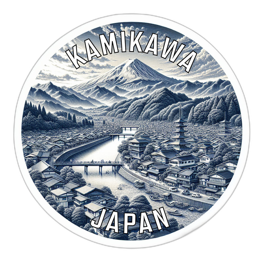 Kamikawa Japan Souvenir Die Cut Flat Magnet Image 1