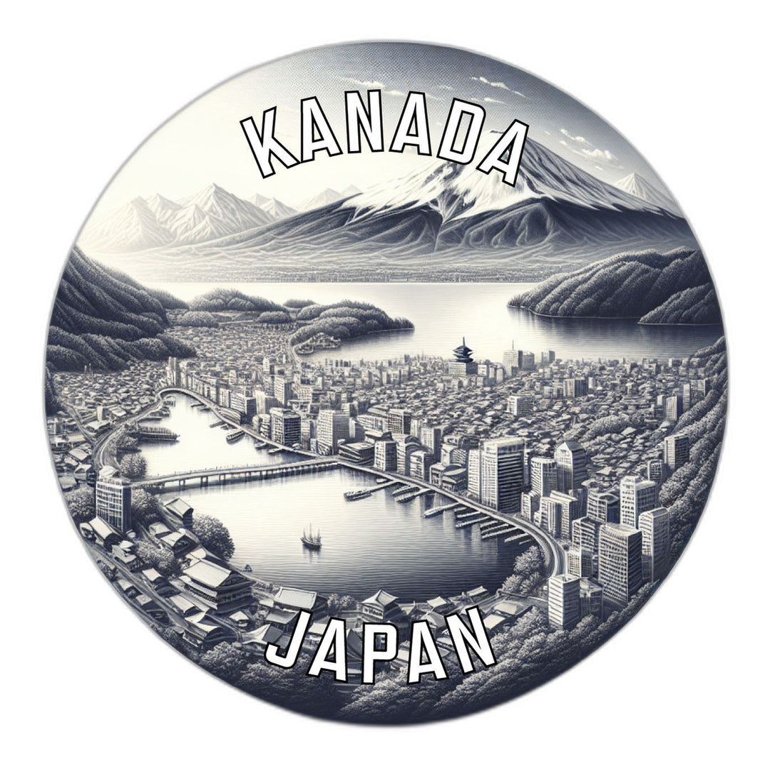 Kanada Japan Souvenir Die Cut Flat Magnet Image 1