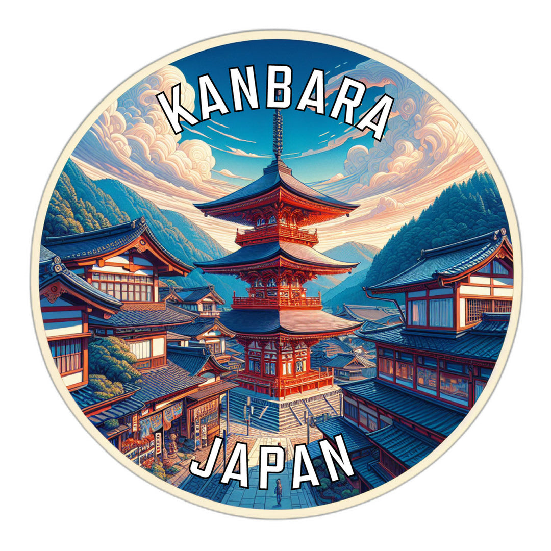 Kanbara Japan Souvenir Die Cut Flat Magnet Image 1