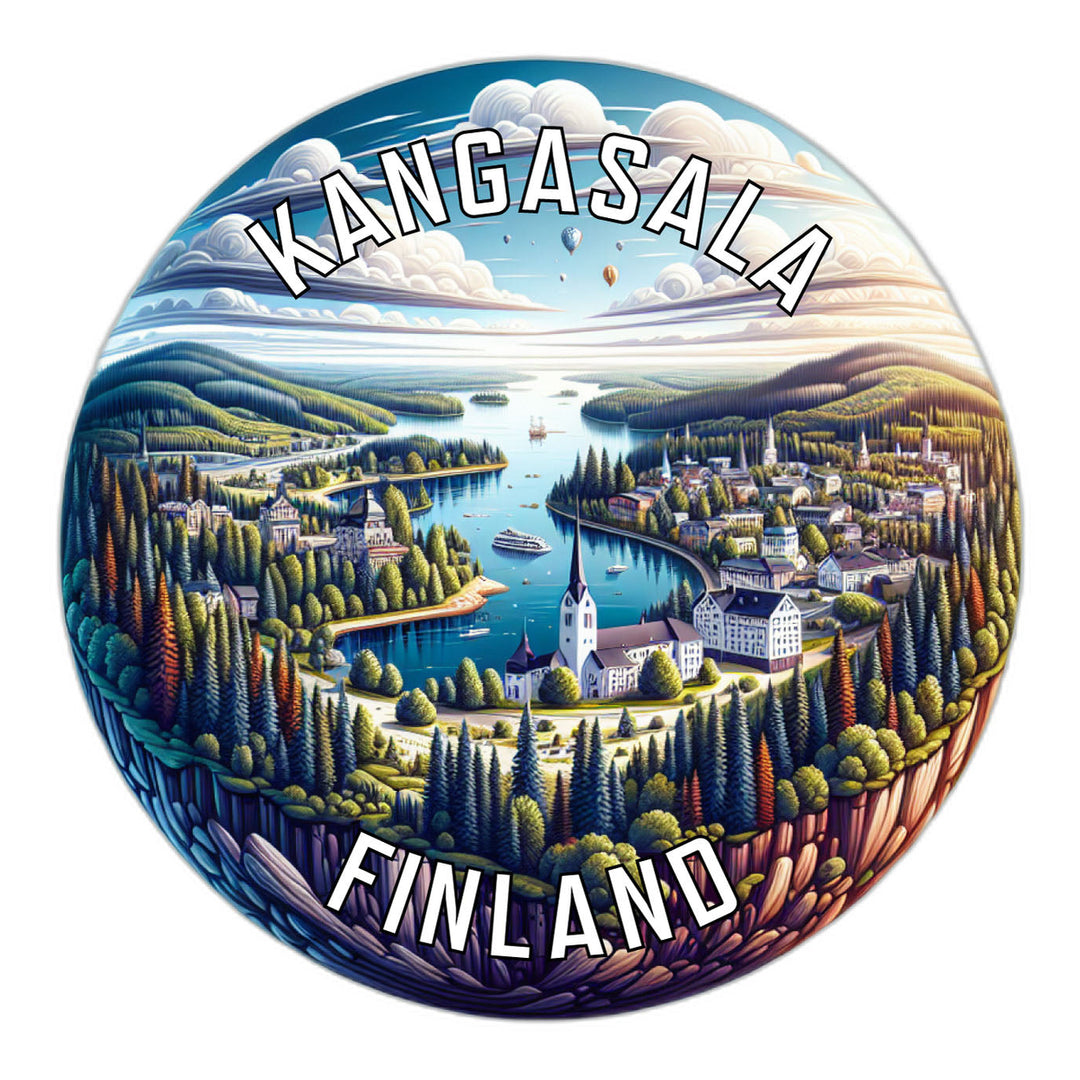 Kangasala Finland Souvenir Die Cut Flat Magnet Image 1