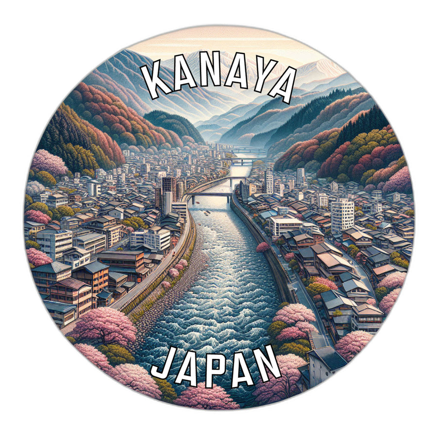 Kanaya Japan Souvenir Die Cut Flat Magnet Image 1