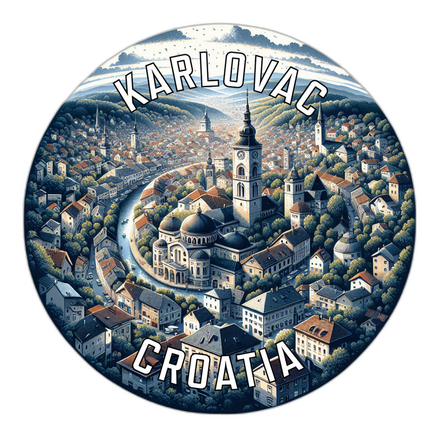 Karlovac Croatia Souvenir Die Cut Flat Magnet Image 1