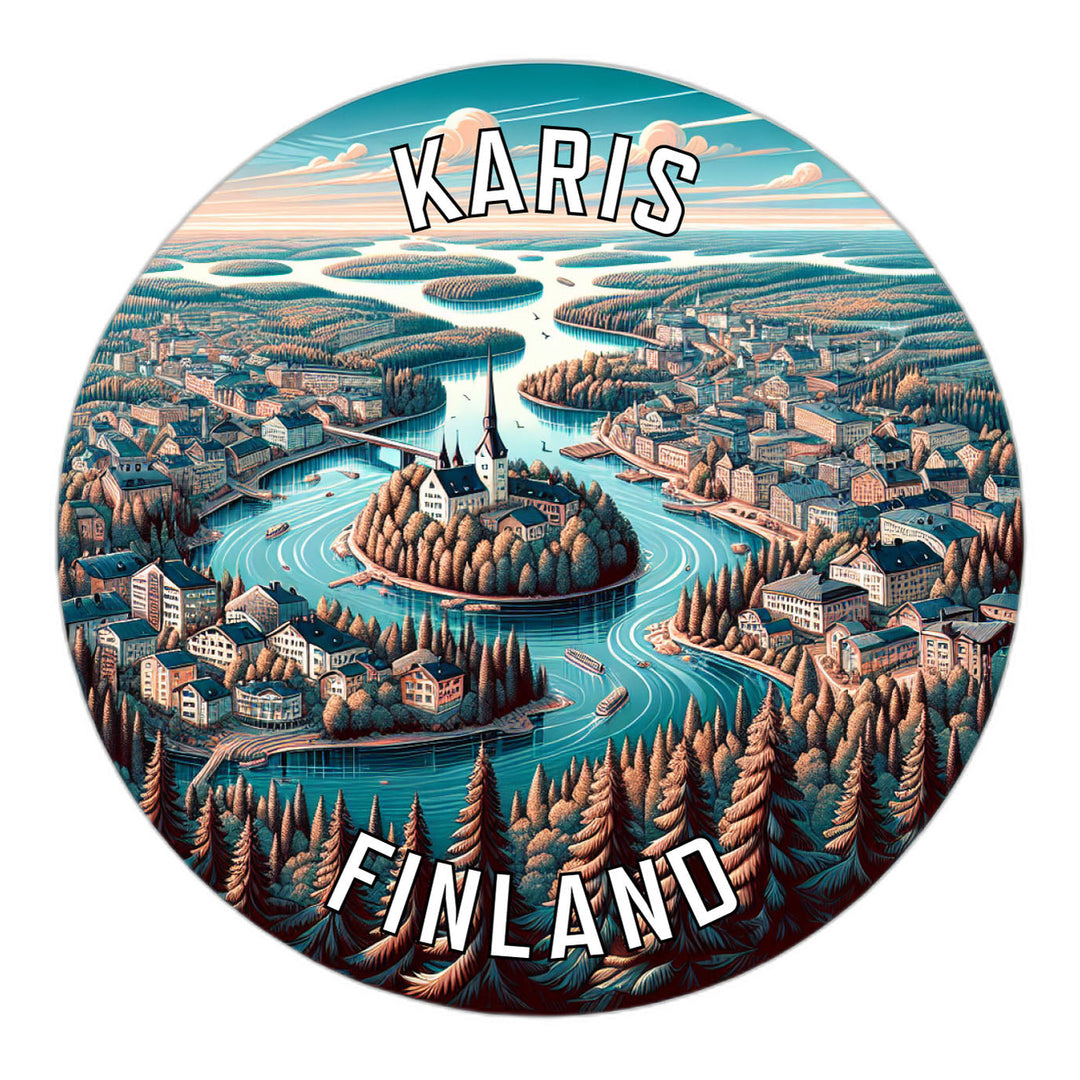 Karis Finland Souvenir Die Cut Flat Magnet Image 1