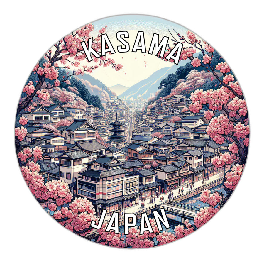 Kasama Japan Souvenir Die Cut Flat Magnet Image 1