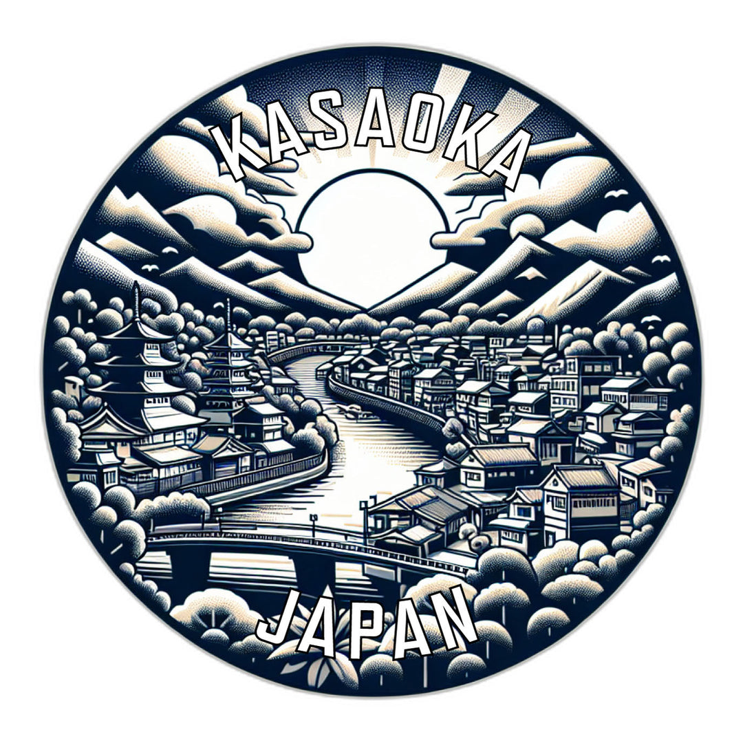 Kasaoka Japan Souvenir Die Cut Flat Magnet Image 1